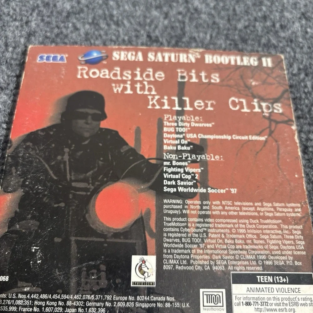 Sega Saturn Bootleg Sampler II - On the Road Game Disc & Sleeve UNTESTED